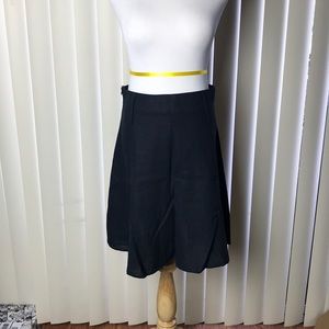 DONATED Black linen a-line skirt from ModCloth